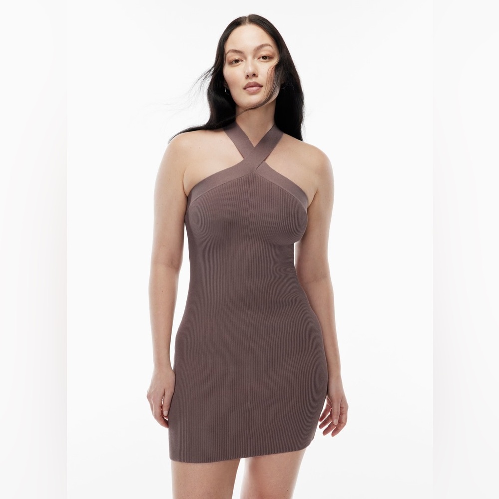 Aritzia Babaton Sculpt Knit Criss Cross Dress